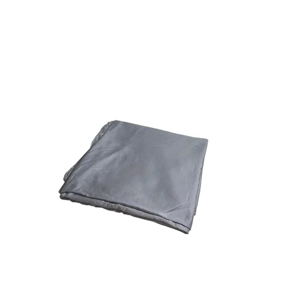 Charter Club Full Queen Size Duvet Cover Solid Gray 100% Pima Cotton Bedding